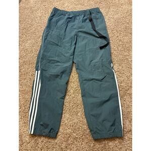 Vintage Adidas Green Windbreaker Pants Mens Size Medium